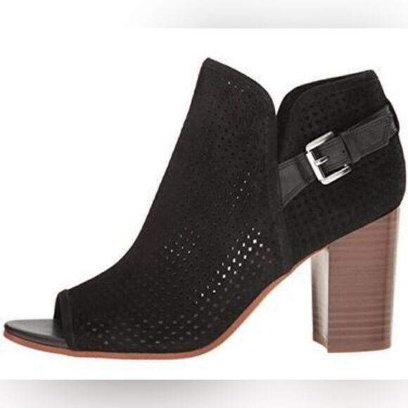Sam Edelman Easton Perforated Booties Heels Open - Picture 1 of 14